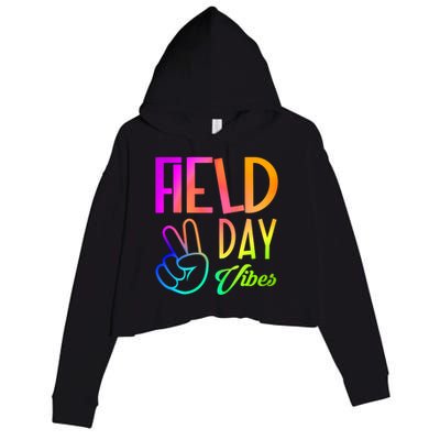 Field Day Vibes Funny Teacher Field Day Gift Crop Fleece Hoodie