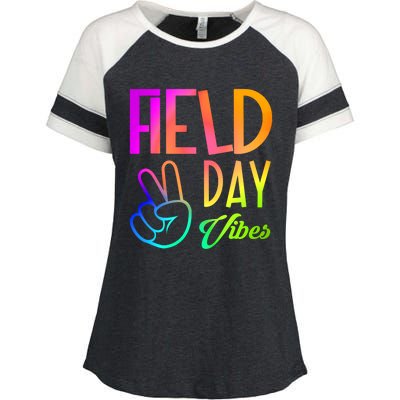 Field Day Vibes Funny Teacher Field Day Gift Enza Ladies Jersey Colorblock Tee