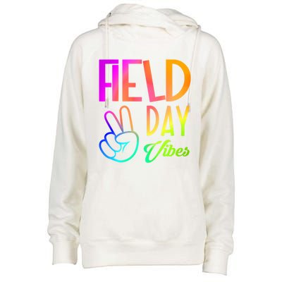 Field Day Vibes Funny Teacher Field Day Gift Womens Funnel Neck Pullover Hood