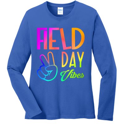 Field Day Vibes Funny Teacher Field Day Gift Ladies Long Sleeve Shirt