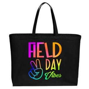 Field Day Vibes Funny Teacher Field Day Gift Cotton Canvas Jumbo Tote