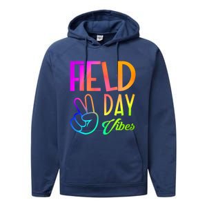 Field Day Vibes Funny Teacher Field Day Gift Performance Fleece Hoodie