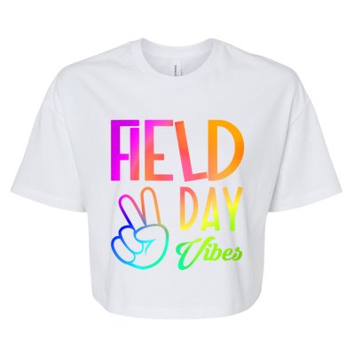 Field Day Vibes Funny Teacher Field Day Gift Bella+Canvas Jersey Crop Tee