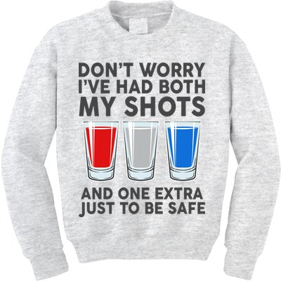 Funny Don't Worry I've Had Both My Shots Kids Sweatshirt