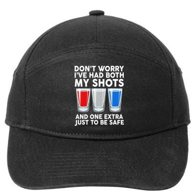 Funny Don't Worry I've Had Both My Shots 7-Panel Snapback Hat
