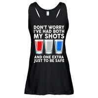 Funny Don't Worry I've Had Both My Shots Ladies Essential Flowy Tank