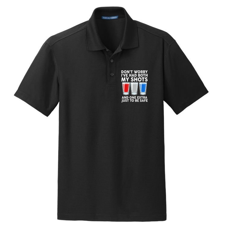 Funny Don't Worry I've Had Both My Shots Dry Zone Grid Polo