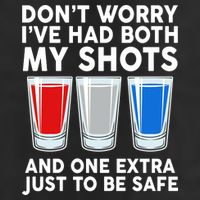 Funny Don't Worry I've Had Both My Shots Crop Fleece Hoodie