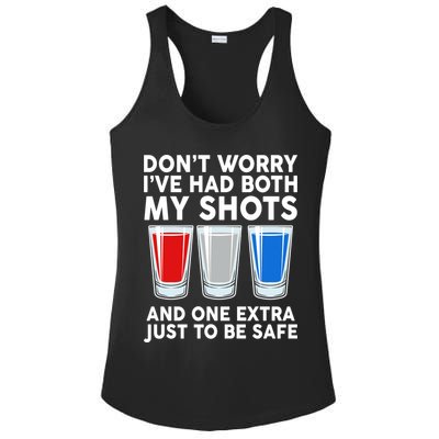 Funny Don't Worry I've Had Both My Shots Ladies PosiCharge Competitor Racerback Tank