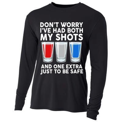 Funny Don't Worry I've Had Both My Shots Cooling Performance Long Sleeve Crew