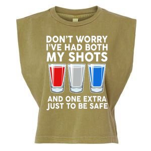 Funny Don't Worry I've Had Both My Shots Garment-Dyed Women's Muscle Tee