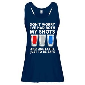 Funny Don't Worry I've Had Both My Shots Ladies Essential Flowy Tank