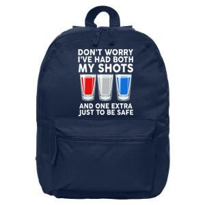 Funny Don't Worry I've Had Both My Shots 16 in Basic Backpack