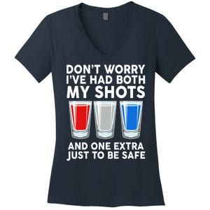 Funny Don't Worry I've Had Both My Shots Women's V-Neck T-Shirt