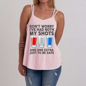 Funny Don't Worry I've Had Both My Shots Women's Strappy Tank