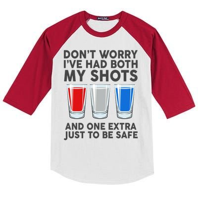 Funny Don't Worry I've Had Both My Shots Kids Colorblock Raglan Jersey