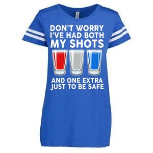 Funny Don't Worry I've Had Both My Shots Enza Ladies Jersey Football T-Shirt