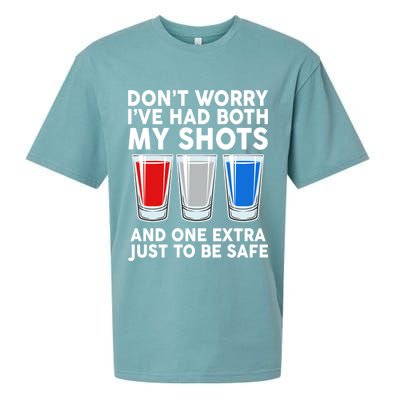 Funny Don't Worry I've Had Both My Shots Sueded Cloud Jersey T-Shirt