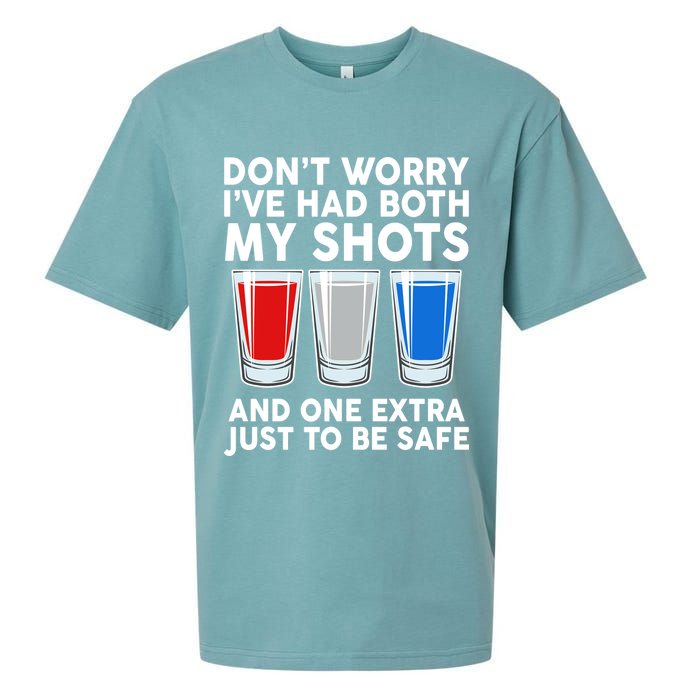 Funny Don't Worry I've Had Both My Shots Sueded Cloud Jersey T-Shirt