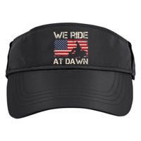 Father's Day We Ride At Dawn Lawnmower USA Flag Mowing Adult Drive Performance Visor