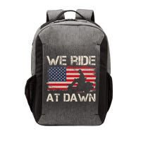 Father's Day We Ride At Dawn Lawnmower USA Flag Mowing Vector Backpack