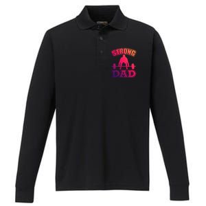 Fathers Day Worlds Best Father Cool Gift Performance Long Sleeve Polo