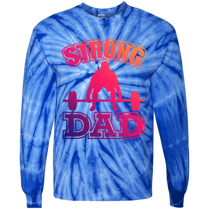 Fathers Day Worlds Best Father Cool Gift Tie-Dye Long Sleeve Shirt