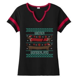 Funny Dachshund Wiener Weenie Dog Ugly Christmas Xmas Gift Cute Gift Ladies Halftime Notch Neck Tee