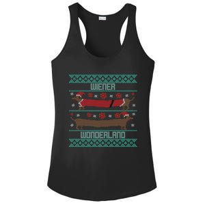 Funny Dachshund Wiener Weenie Dog Ugly Christmas Xmas Gift Cute Gift Ladies PosiCharge Competitor Racerback Tank