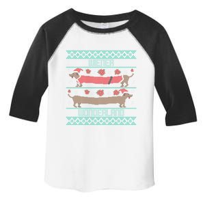 Funny Dachshund Wiener Weenie Dog Ugly Christmas Xmas Gift Cute Gift Toddler Fine Jersey T-Shirt