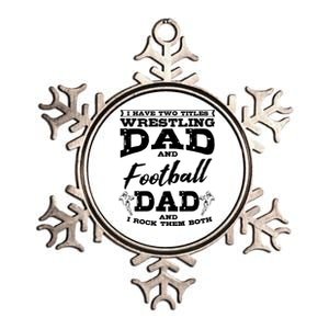 Football Dad Wrestling Sport Wrestler Player FatherS Day Gift Metallic Star Ornament