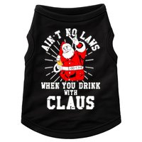 Funny Drinking With Santa Claus Doggie Tank