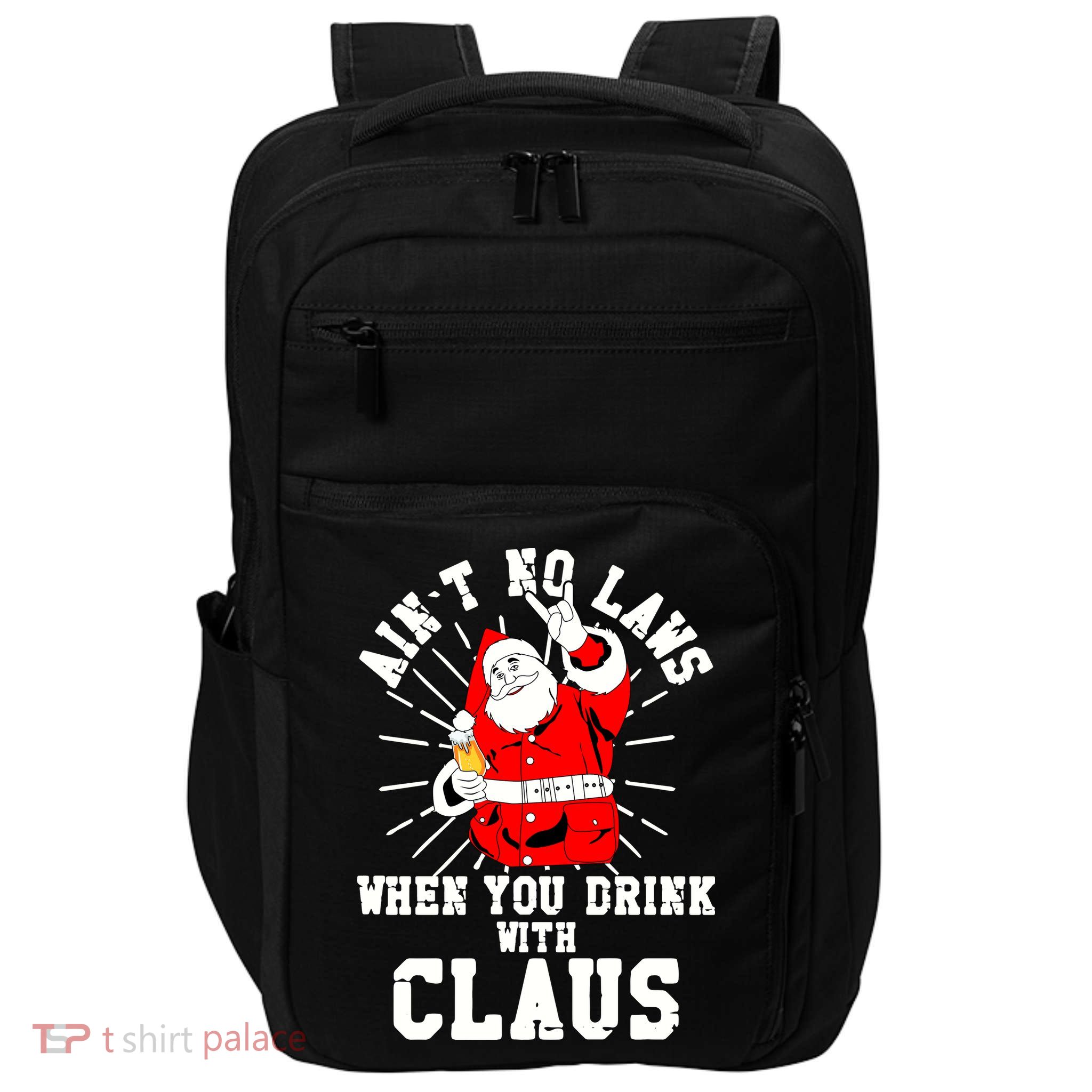 Funny Drinking With Santa Claus Impact Tech Backpack