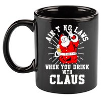 Funny Drinking With Santa Claus 11oz C Handle Ceramic Mug