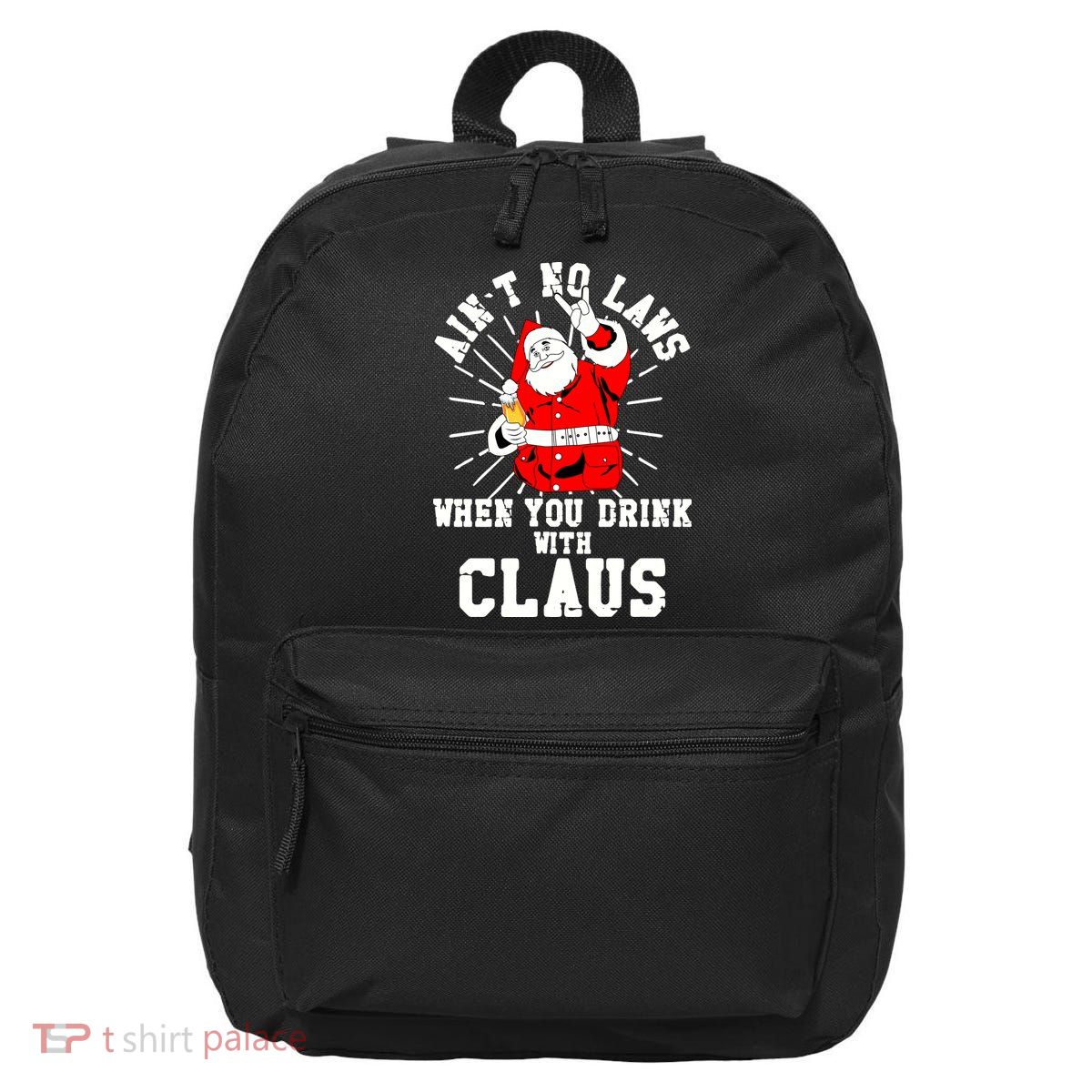 Funny Drinking With Santa Claus 16 in Basic Backpack