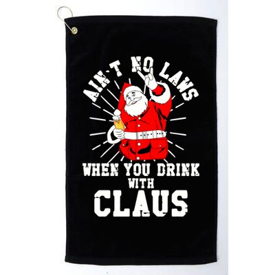 Funny Drinking With Santa Claus Golf Towel