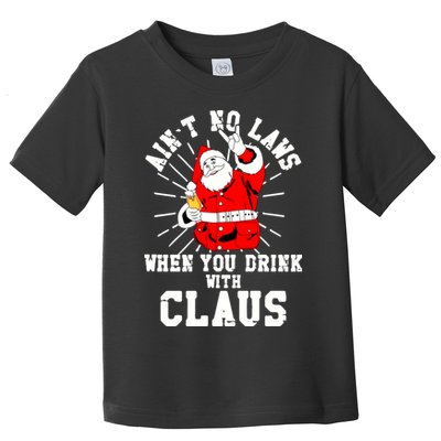 Funny Drinking With Santa Claus Toddler T-Shirt