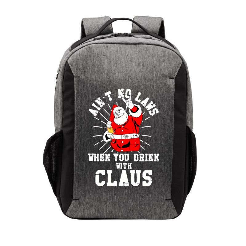Funny Drinking With Santa Claus Vector Backpack