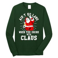 Funny Drinking With Santa Claus Long Sleeve Shirt