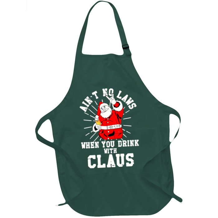 Funny Drinking With Santa Claus Apron