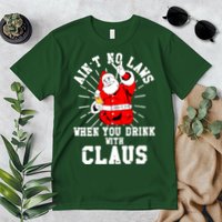 Funny Drinking With Santa Claus Premium T-Shirt