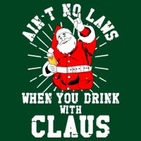 Funny Drinking With Santa Claus Premium T-Shirt