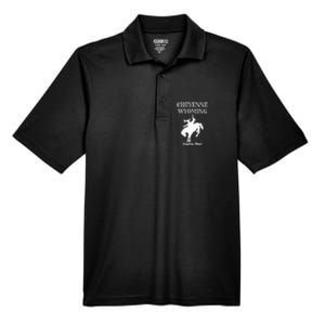 Frontier Days Western Rodeo Cheyenne Wyoming Bronc Men's Origin Performance Pique Polo