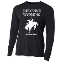 Frontier Days Western Rodeo Cheyenne Wyoming Bronc Cooling Performance Long Sleeve Crew