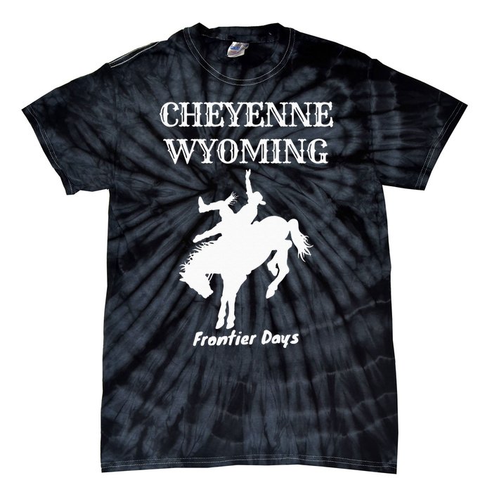 Frontier Days Western Rodeo Cheyenne Wyoming Bronc Tie-Dye T-Shirt