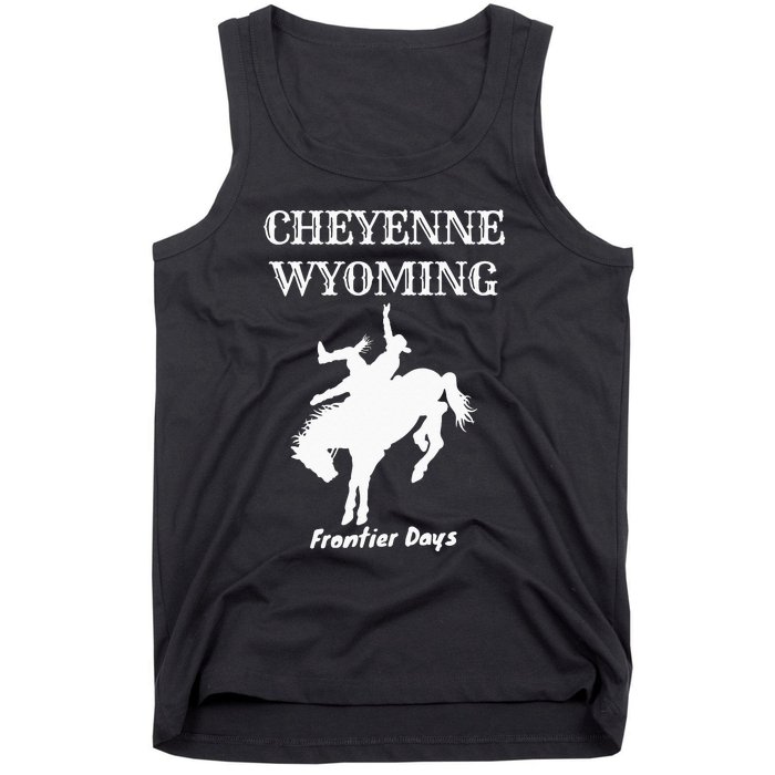 Frontier Days Western Rodeo Cheyenne Wyoming Bronc Tank Top