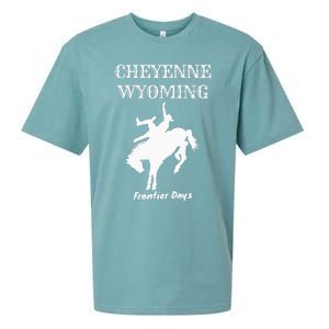 Frontier Days Western Rodeo Cheyenne Wyoming Bronc Sueded Cloud Jersey T-Shirt