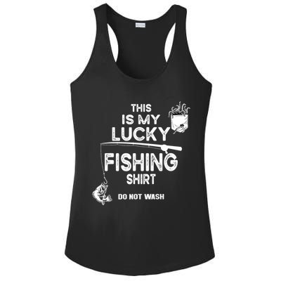 Fishing Don't Wash Funny Fishing Ladies PosiCharge Competitor Racerback Tank
