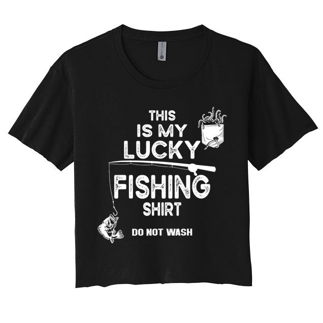 Fishing Don't Wash Funny Fishing Crop Top