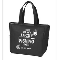 Fishing Don't Wash Funny Fishing Zip Tote Bag